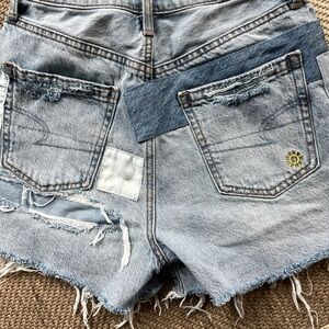 Distressed Denim Shorts